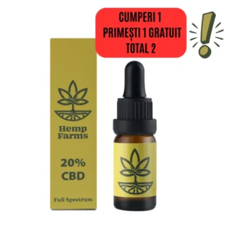 Hemp Farms Ulei CBD 20% – 2.000 mg, 10 ml, full spectrum